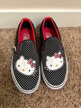 Vans Classic Slip-on Hello Kitty Polka Dot Sneakers Women's Size 8.5